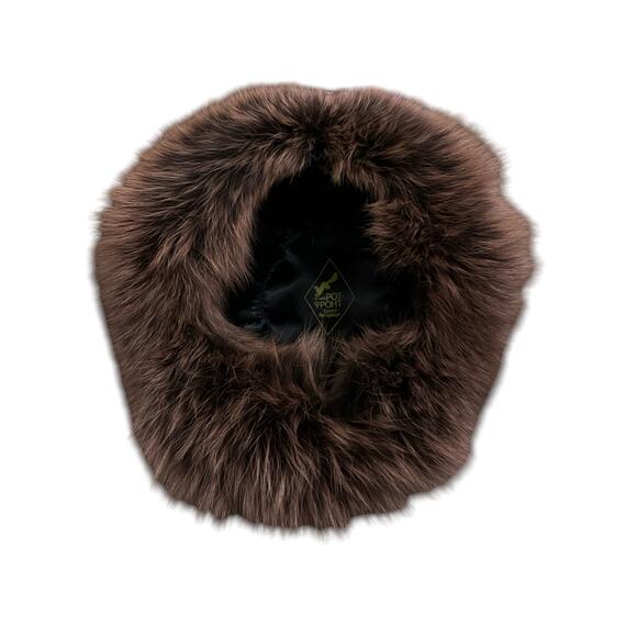 Vintage Felt Top Trapper Hat with Fox Fur and Gem Embellishment - Picture 6 of 6